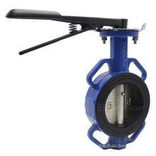 Bundor centerline lever cast iron Butterfly Valve ANSI EPDM seat DN50 PN6 Wafer Butterfly Valve wholesaler